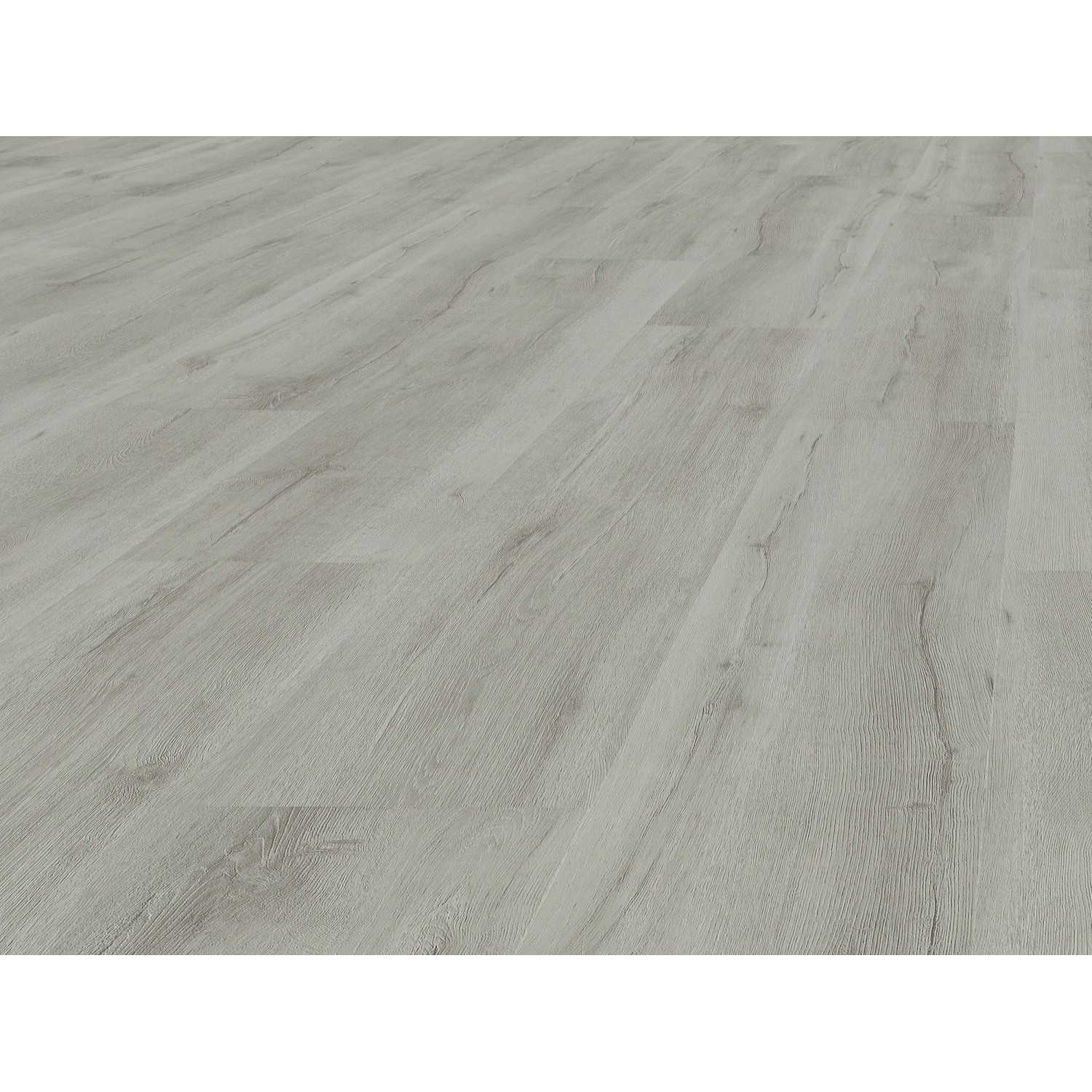 BASICfloor Vinylboden Eiche Rustikal Weißgrau Landhausdiele