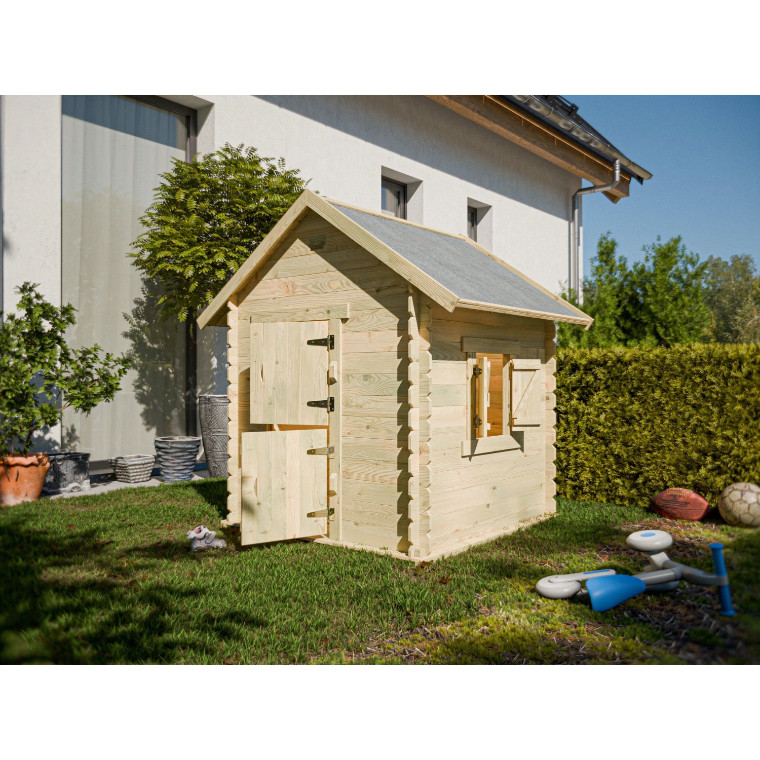 Prestige Garden Spielhaus Lois Blockbohlen KDI