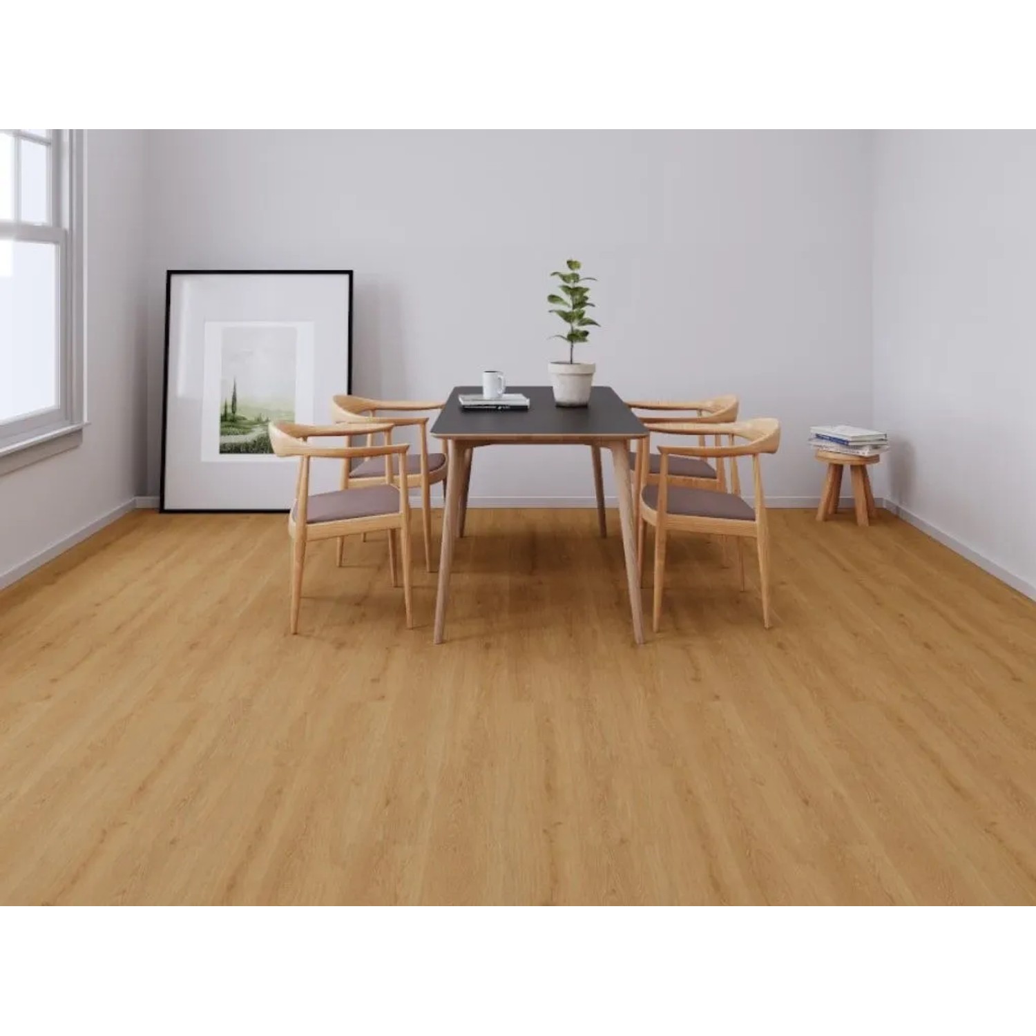 Decoflooring Vinylboden Premium Klebevinyl Eiche Hellbraun Landhausdiele