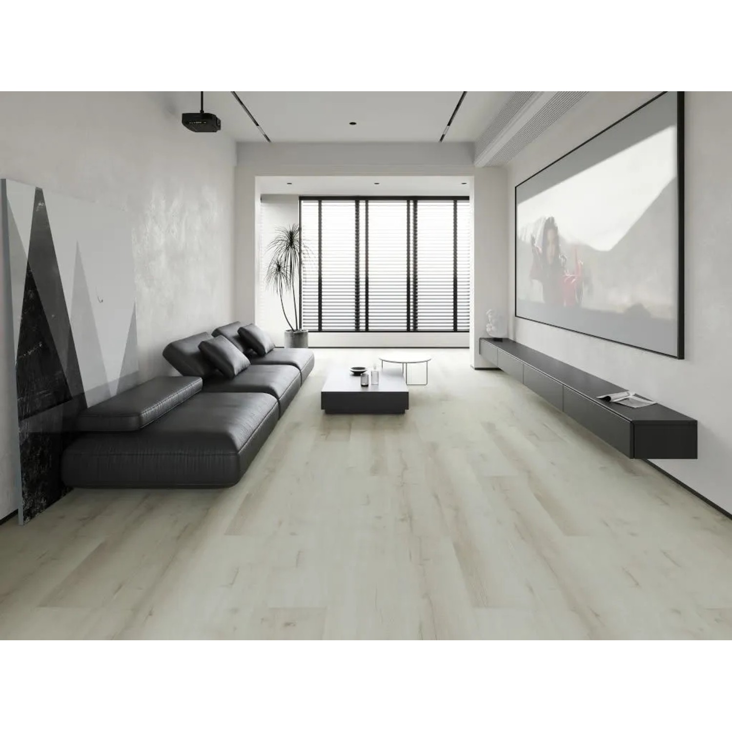 Decoflooring Vinylboden Premium Klebevinyl Eiche Kokosweiß Landhausdiele