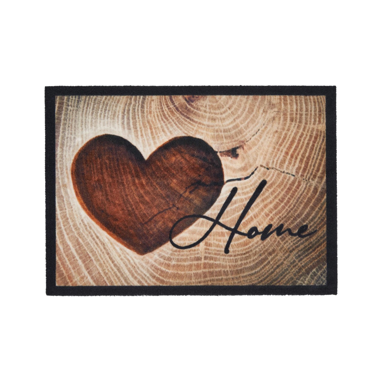 Modern Living Fußmatte Love Home Wood in Braun ca. 50x70cm