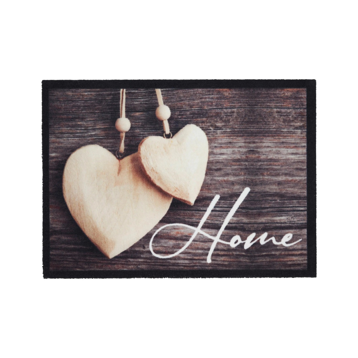 Modern Living Fußmatte Home Love Wood in Braun/Beige ca. 50x70cm