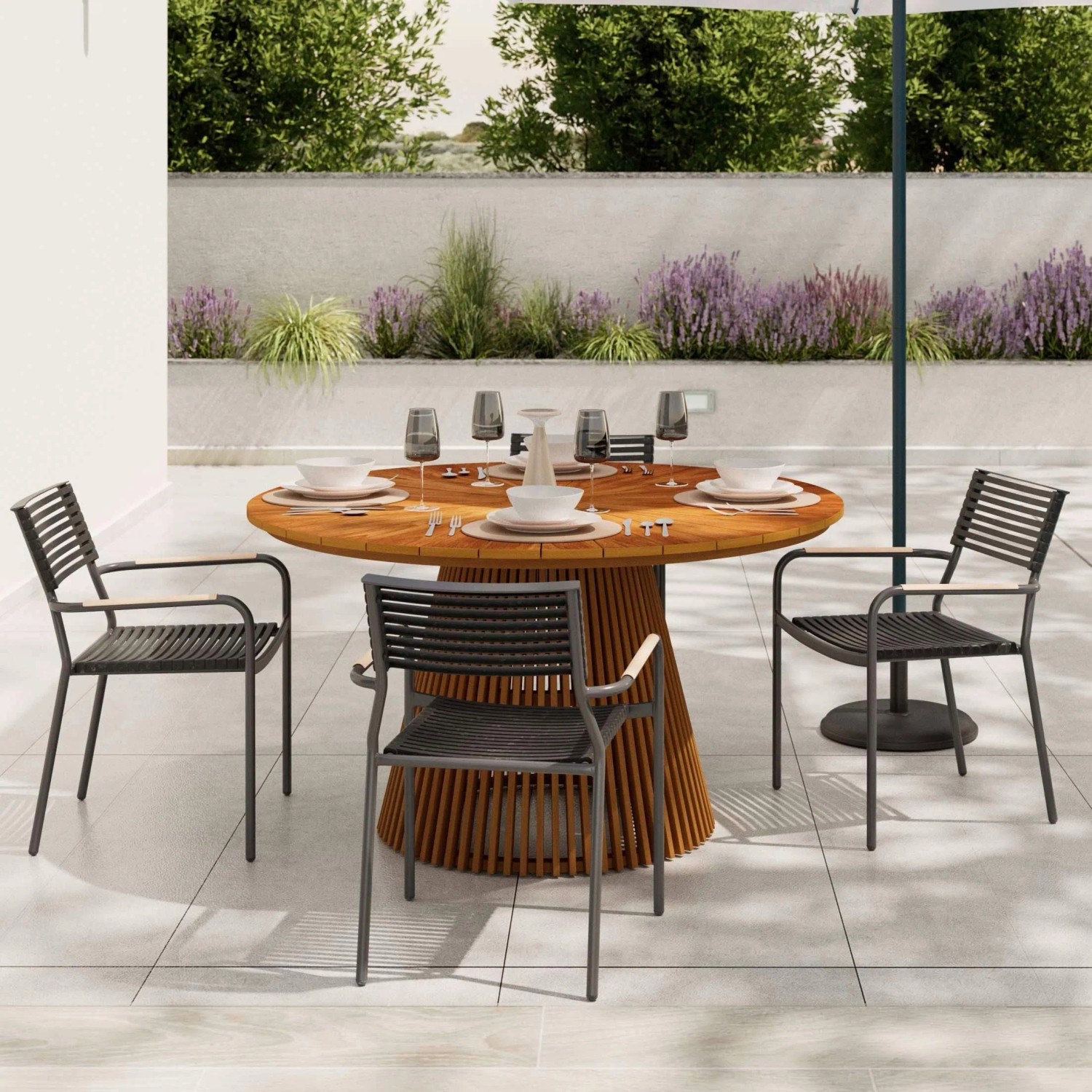 Mömax Gartentisch Santorin Naturfarben Teakholz