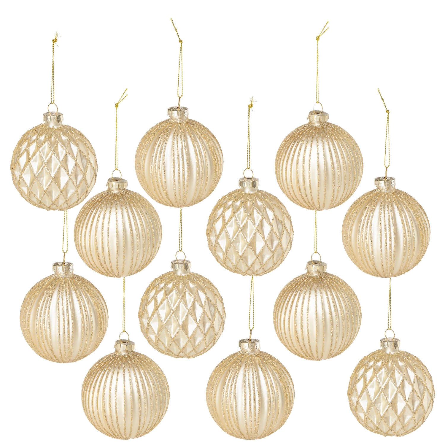 Mömax Christbaumkugel-Set Miracle in Goldfarben, 12 Stück