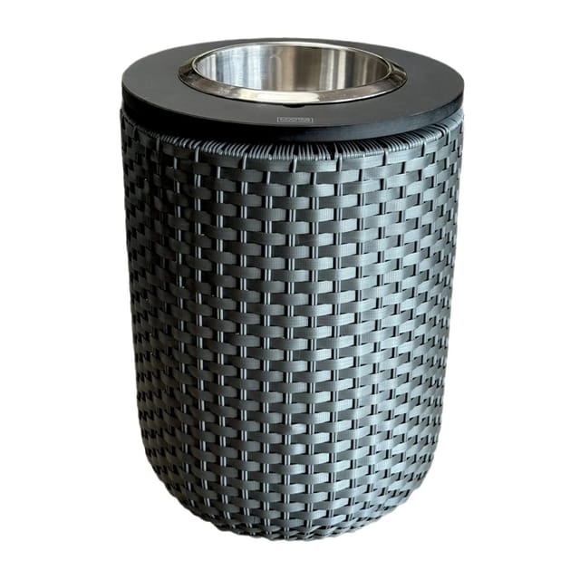 COOTAB Cooler Table London 4-in-1 Loungetisch mit Edelstahl-Kühler Anthrazit-Schwarz