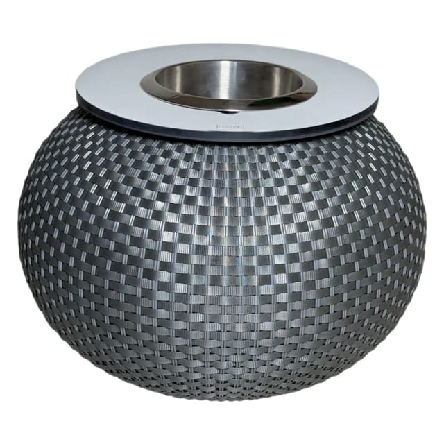 COOTAB Cooler Table Milano 3-in-1 Loungetisch mit Edelstahl-Kühler Anthrazit-Champagner