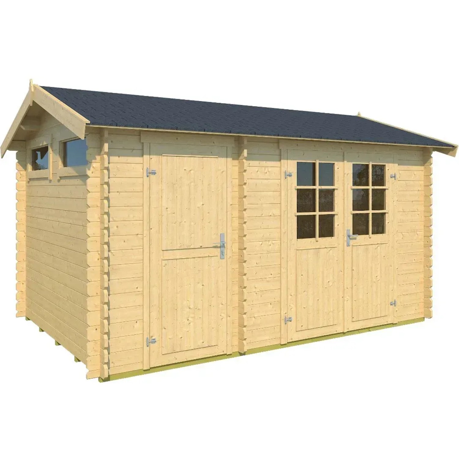 Lasita Holz-Gartenhaus William Natur 420 cm x 294,6 cm