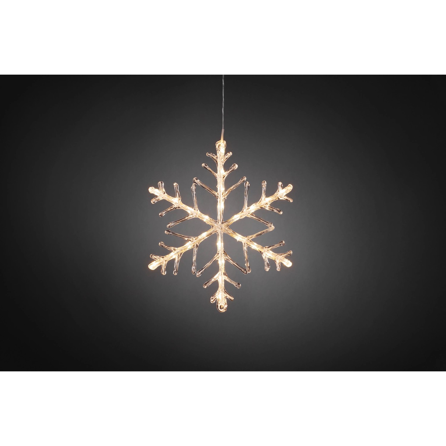 Konstsmide LED-Schneeflocke Acryl 24 warmweiße LEDs außen
