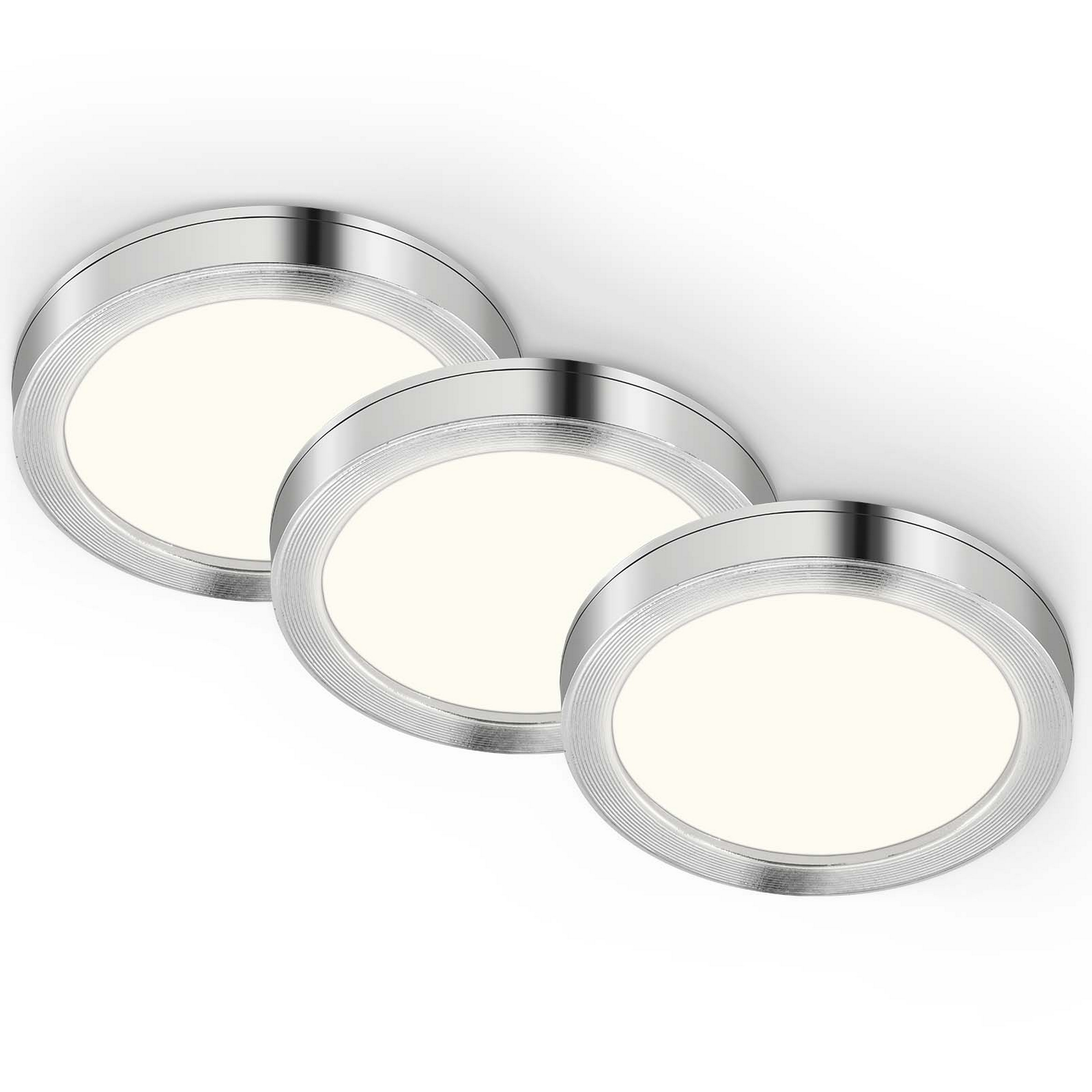 Telefunken LED-Unterbauleuchtenset 'Dionysos' 1,8 W 510 lm warmweiß Ø 6 cm 3 Stück