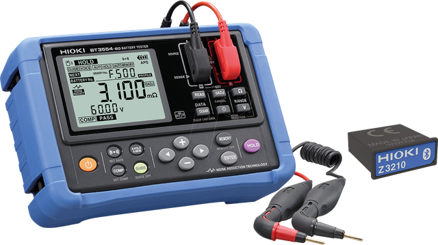 HIOKI BT3554-92 - Batterietester, Blei-Säure, 6 V / 60 V, abgewinkeltes Prüfkabel