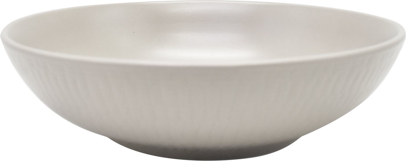 Echtwerk 18-teiliges Vintage Tafelservice, "Blanka" Nature-Design, für 6 Personen, Stilvolles Geschirrset mit Struktur aus Steingut mit 6 x Speiseteller, 6 x Beilagenteller, 6 x Suppenteller, Creme Bild 3