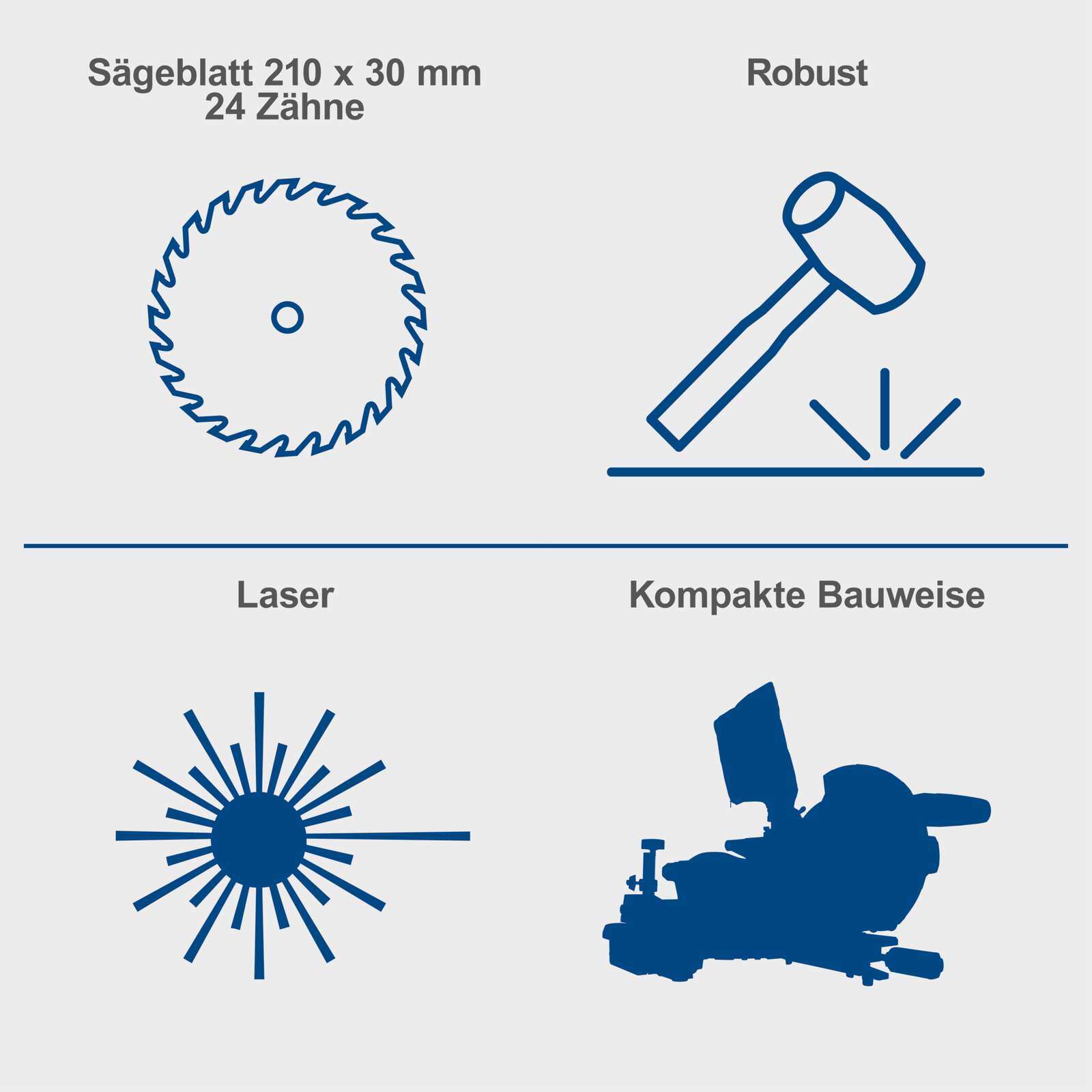 Kapp- und Gehrungssäge HM210L Scheppach - 1500W | 120mm Schnittbreite | 60mm Schnitthöhe | 24Z | Winkeleinstellung 45° Bild 4