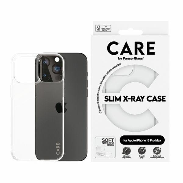 CARE by PanzerGlass Fashionable Case Transparent X-Ray Soft Basic iPhone 15 Pro Max