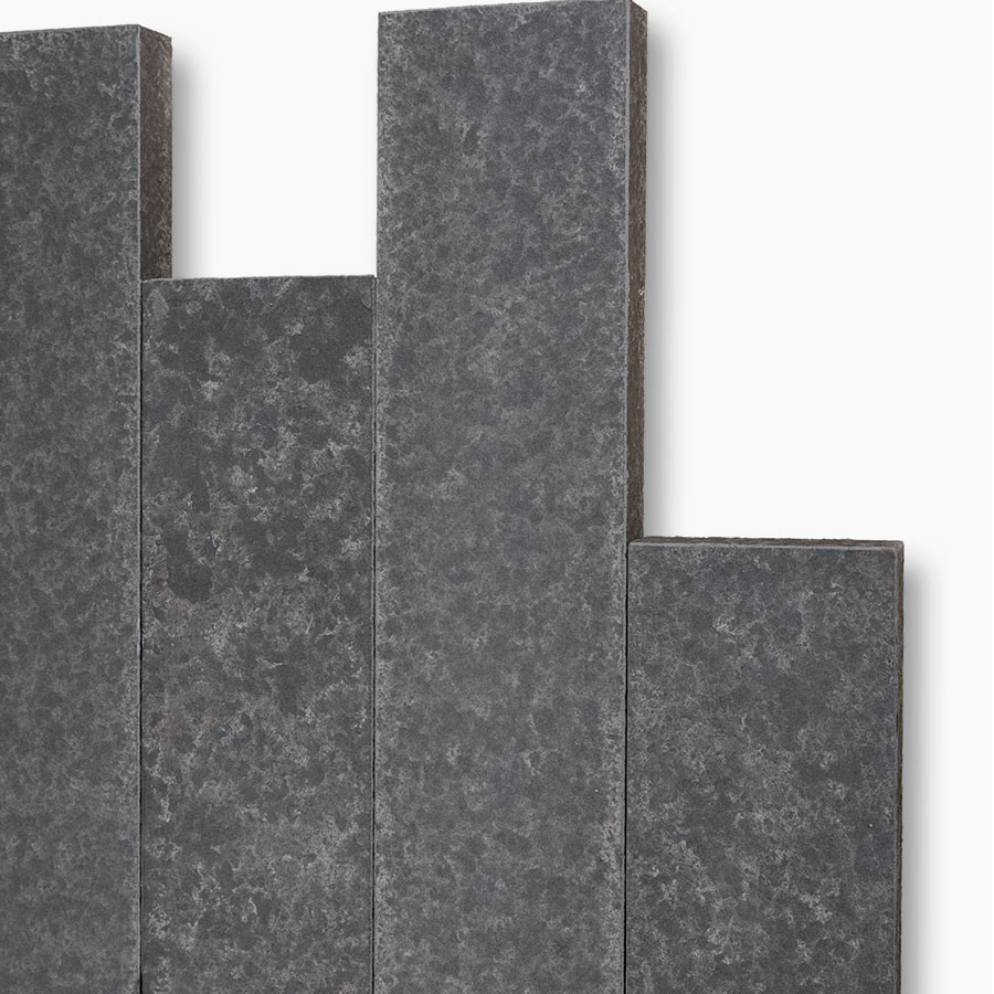 Seltra Natursteine Palisaden SANOKU® ELEGANCE satiniert Basalt anthrazit-schwarz, 6x20 cm, 100 cm