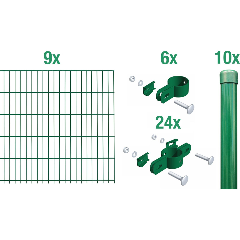 Alberts Einstabmatten Zaun-Set grün, zum Einbetonieren, 150 cm, 18 m