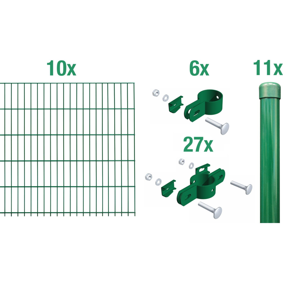 Alberts Einstabmatten Zaun-Set grün, zum Einbetonieren, 150 cm, 20 m