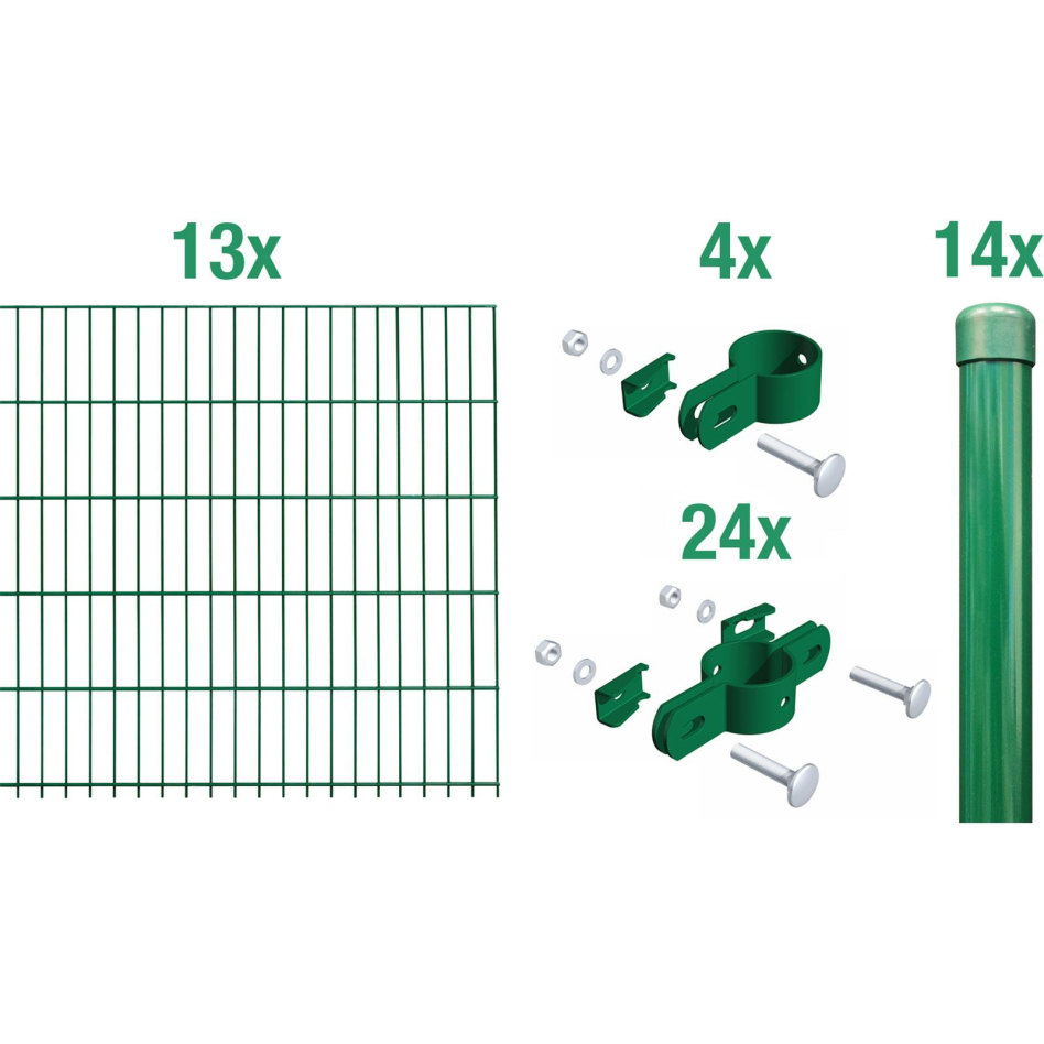 Alberts Einstabmatten Zaun-Set grün, zum Einbetonieren, 100 cm, 26 m