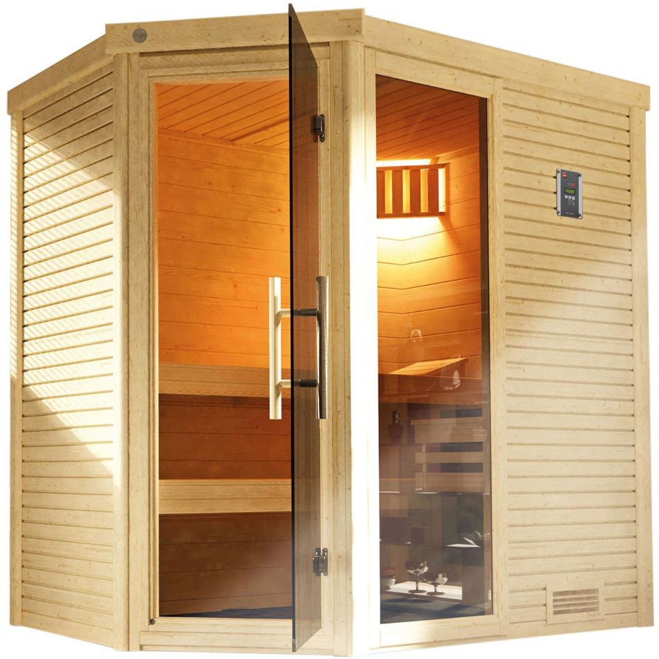 weka Design-Sauna CUBILIS Sparset natur günstig