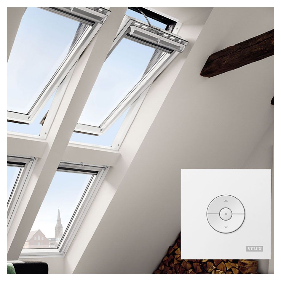 VELUX INTEGRA Dachfenster GGU 006621 Elektrofenster Kunststoff ENERGIE PLUS Fenster, 134x160 cm (UK10)