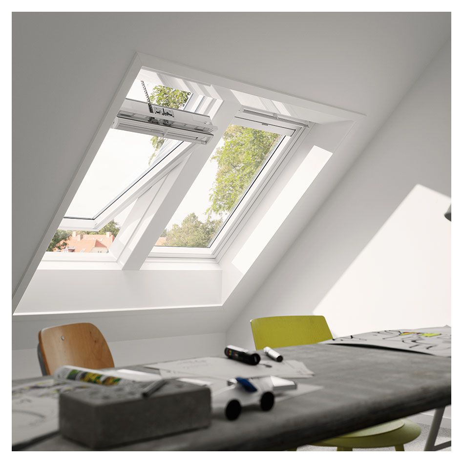 VELUX INTEGRA Solar Dachfenster GGU 007030 Kunststoff THERMO Fenster, 134x160 cm (UK10)