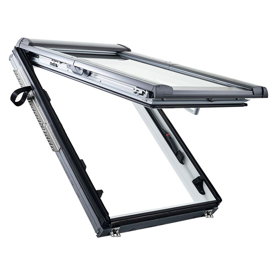 Roto Klapp-Schwingfenster Designo R89P K2AR2 Austausch-Renovierungsfenster AR2, 134x98 cm (13/9)