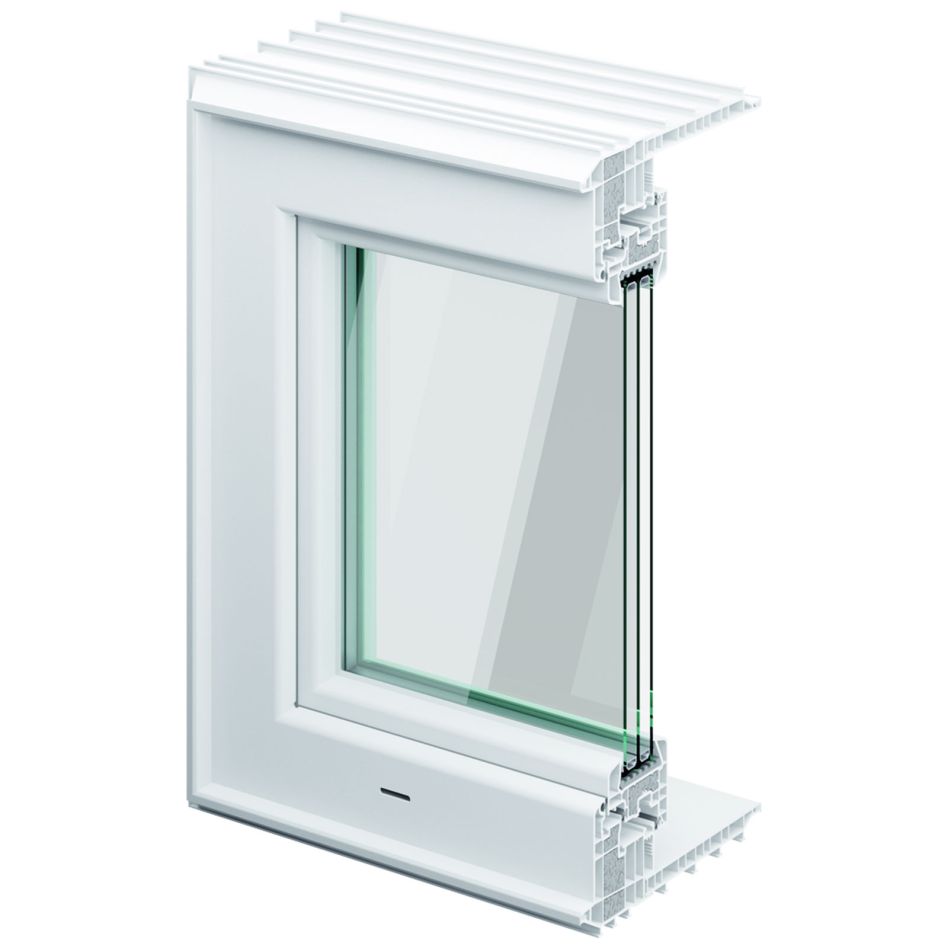 ACO Therm 3.0 Leibungskellerfenster passivhaustauglich mit 3-fach WSG, Anschlag links, 100x75 cm,20 cm