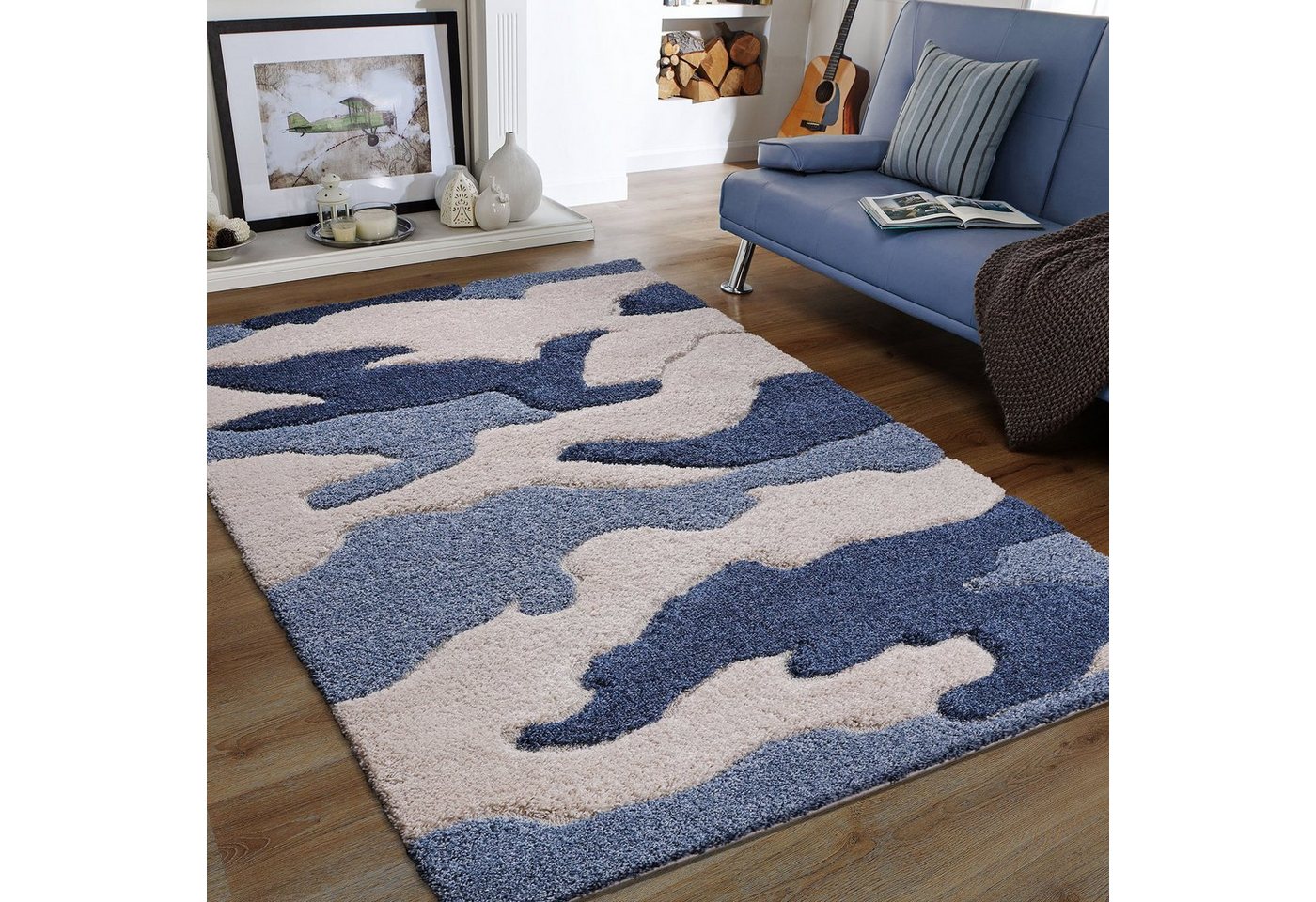 Sanat Hochflor-Teppich Luxus 3508, auch in Rund erhältlich, rechteckig, Höhe: 30 mm, robuster Langflor, weich, Wohnzimmer, Schlafzimmer Bild 4