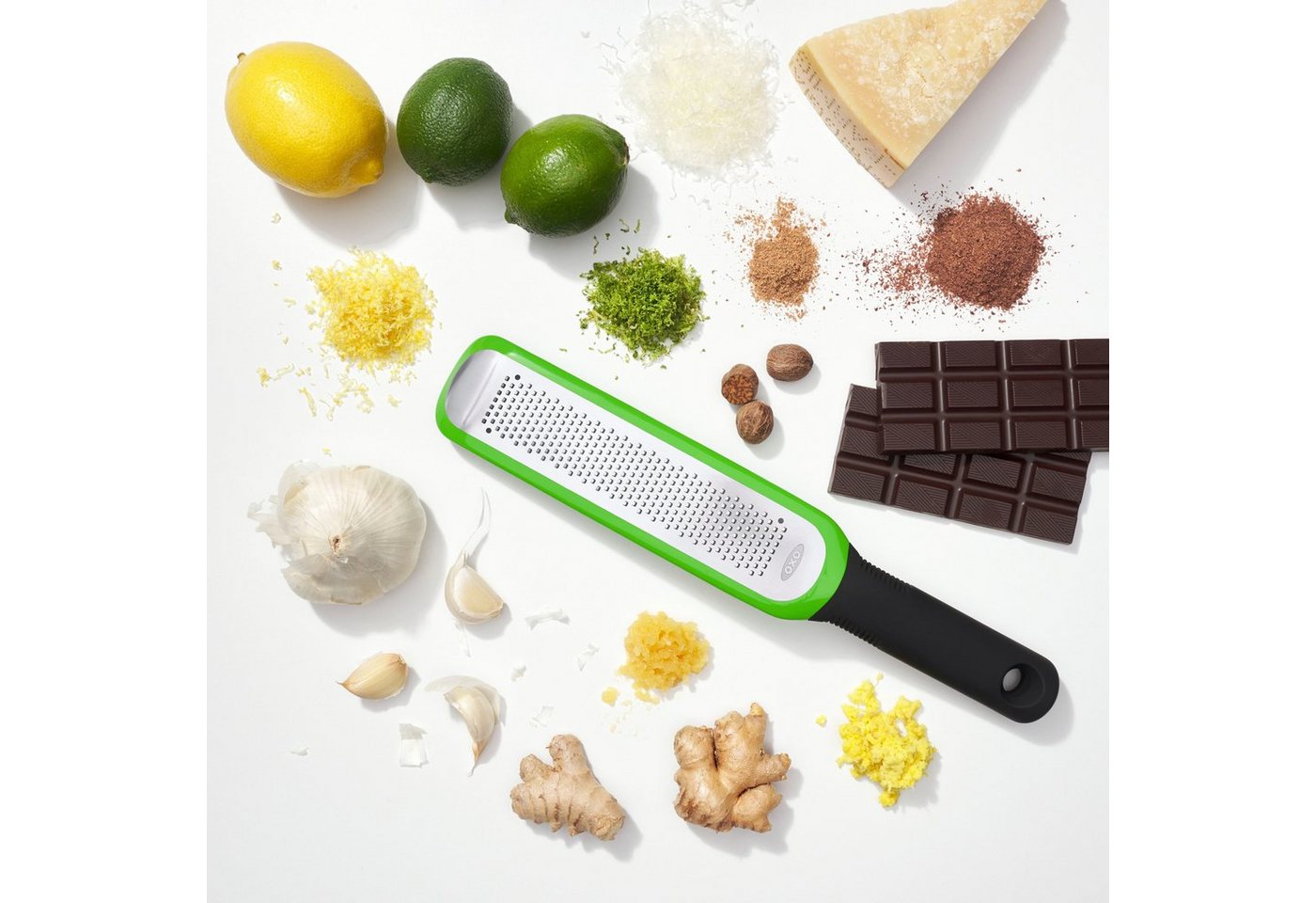 OXO Good Grips Zestenreißer, aus geätztem Edelstahl, für Zitronen und mehr Bild 5