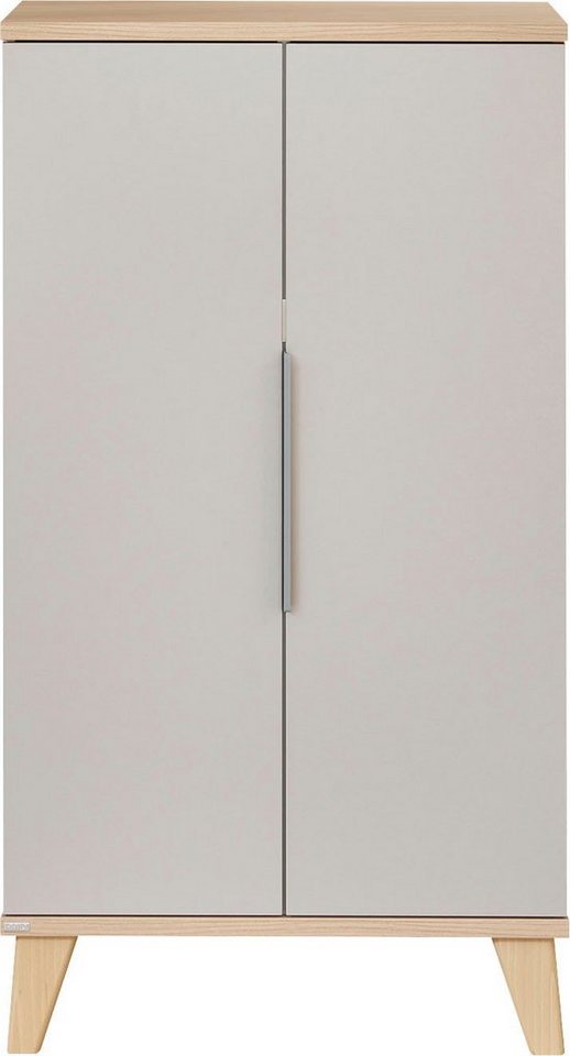 PAIDI Standregal FIENE in Grau, 2 Türen mit Soft-Close, 6 Fächer, stabiles und langlebiges Regal aus Holz, geprüfte Qualität Bild 2