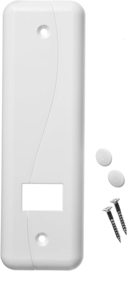 SCHELLENBERG Gurtwickler-Abdeckplatte Duo Maxi, 16 cm Lochabstand, langlebig aus Kunststoff, Zubehör für Einlassgurtwickler, Rollladen Abdeckblenden für Gurtwickler und Einlasswickler