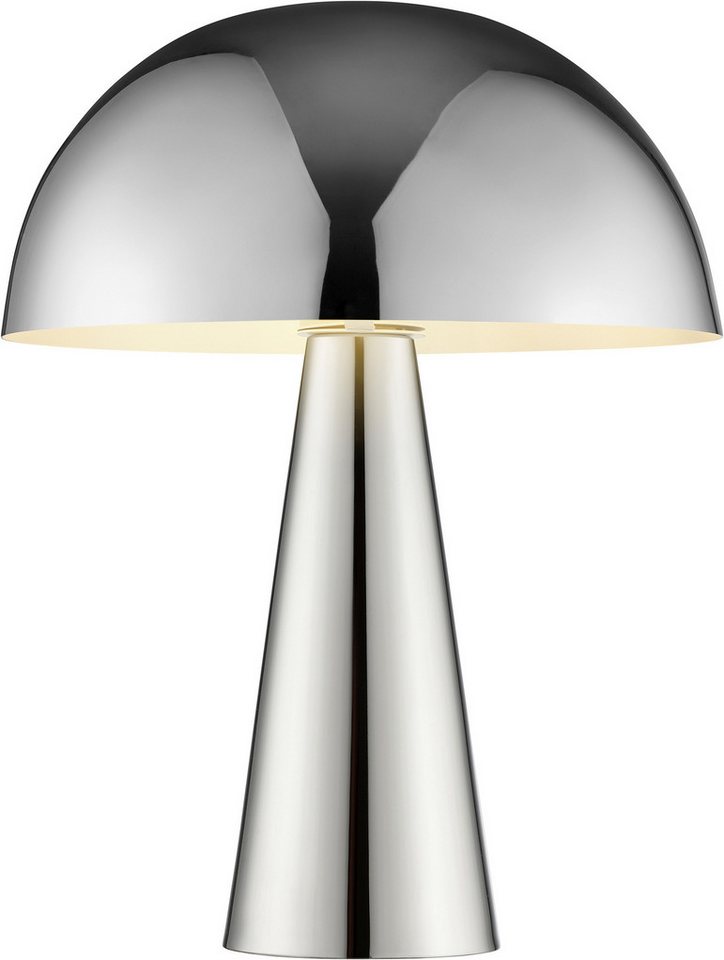 Brilliant Tischleuchte Sigrun, ohne Leuchtmittel, Pilz Tischleuchte, 33 cm, Ø 25 cm, E14, max. 20 W, Metall, chromfarben
