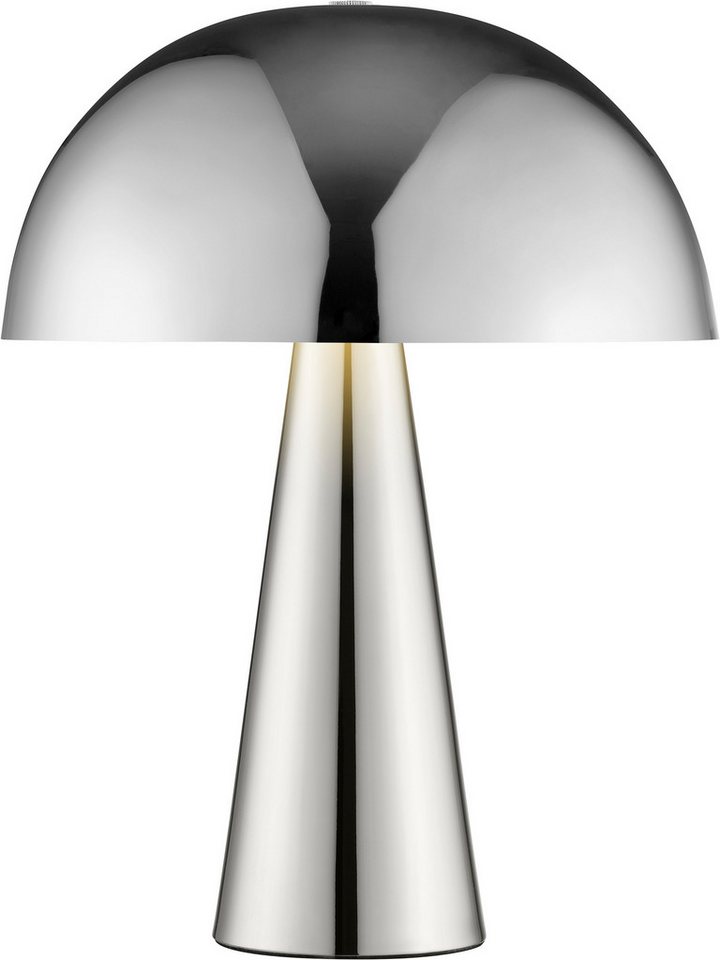 Brilliant Tischleuchte Sigrun, ohne Leuchtmittel, Pilz Tischleuchte, 33 cm, Ø 25 cm, E14, max. 20 W, Metall, chromfarben Bild 3