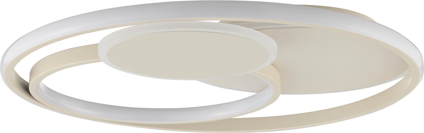 Brilliant LED Deckenleuchte Runda, CCT - über Fernbedienung, Dimmfunktion, Nachtlichtfunktion, LED fest integriert, warmweiß - kaltweiß, Ø 50 cm, 5200 lm, CCT 3000-6500 K, dimmbar, Metall/Silikon, beige Bild 5