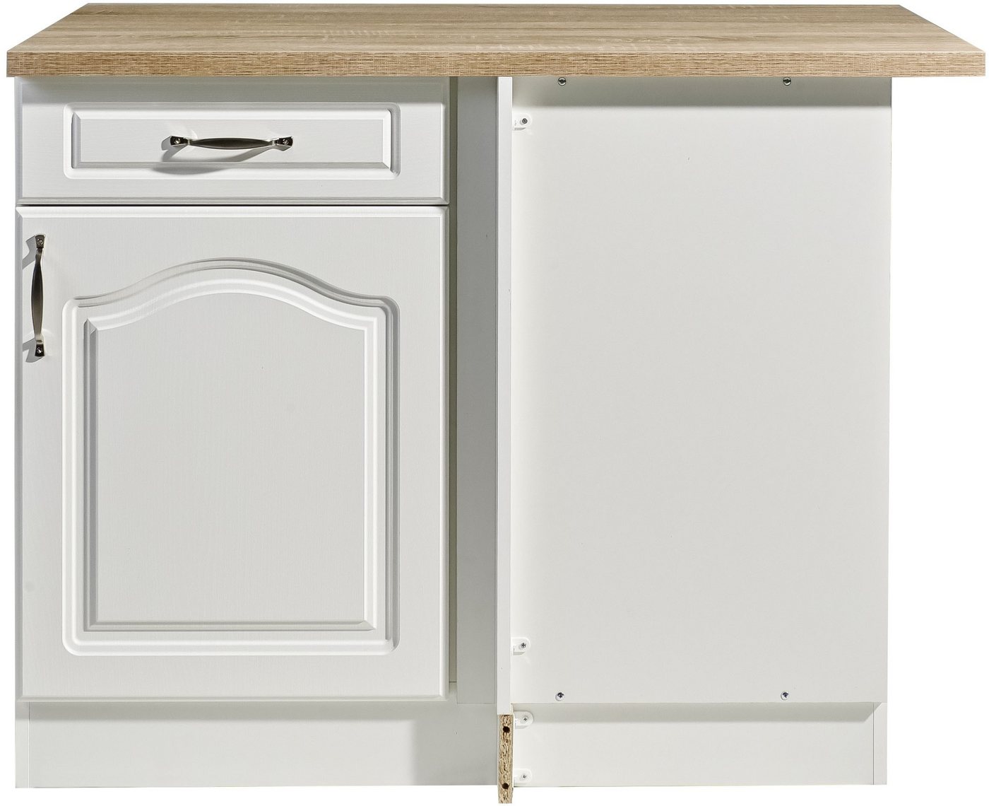 wiho Küchen Eckunterschrank Linz 100 cm breit, Planungsmaß 110 cm, in Landhaus-Optik
