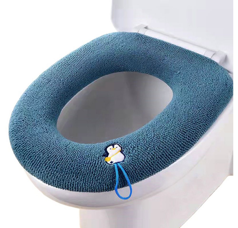 Coonoor Dusch-WC-Sitz 2 Stück Toilettensitzbezug Waschbar mit Griff weiche WC Deckelbezug Bild 4