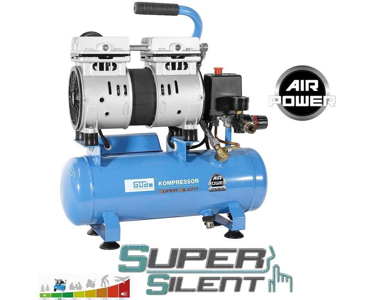Güde Kompressor Kompressor Airpower 105/8/6 SILENT 550W mit 6l < 59 dB + 3 Tlg. Set Bild 3