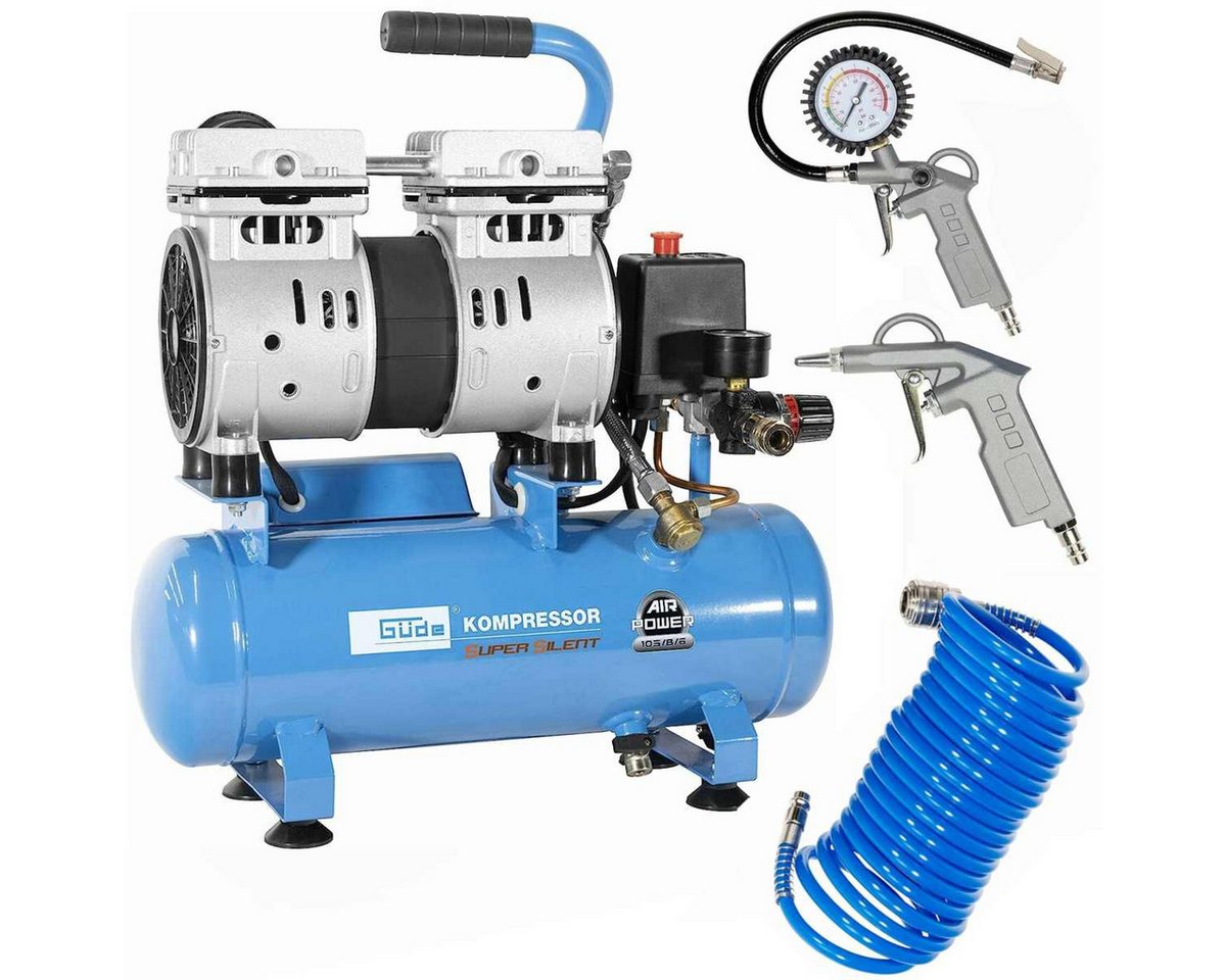 Güde Kompressor Kompressor Airpower 105/8/6 SILENT 550W mit 6l < 59 dB + 3 Tlg. Set Bild 4