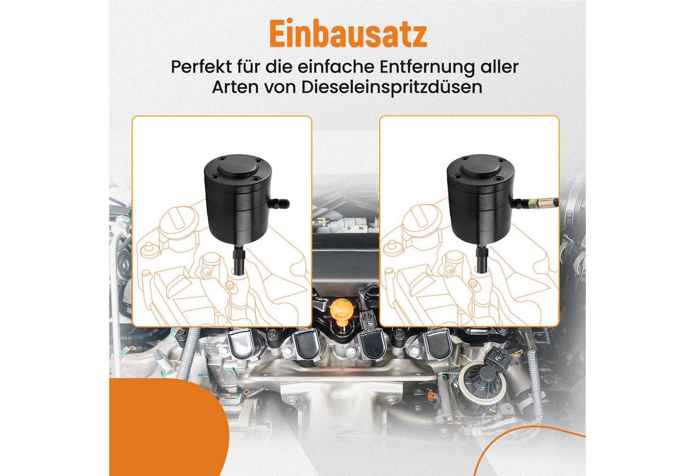 maXpeedingrods Reparatur-Set, Druckluft Abzieher Werkzeug for Mercedes VW BMW Injektoren Auszieher Bild 5
