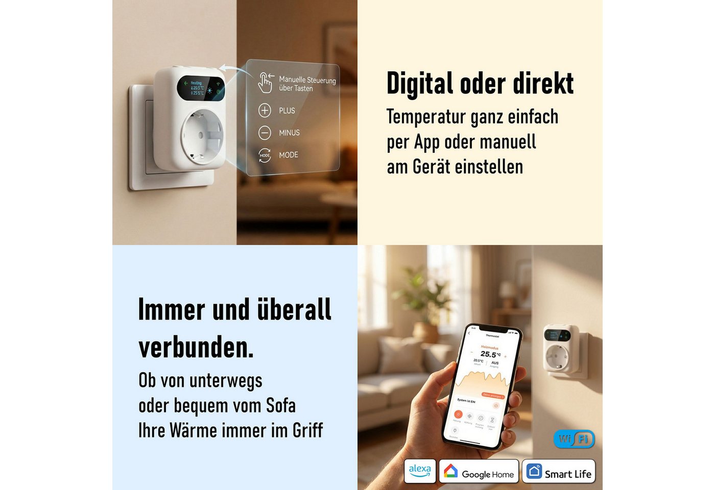 STEINFELD Heizsysteme Infrarotheizung Bild 600W, 100x60cm, Made in Germany, 7 Jahre Garantie, mit Thermostat, Silber Bild 5