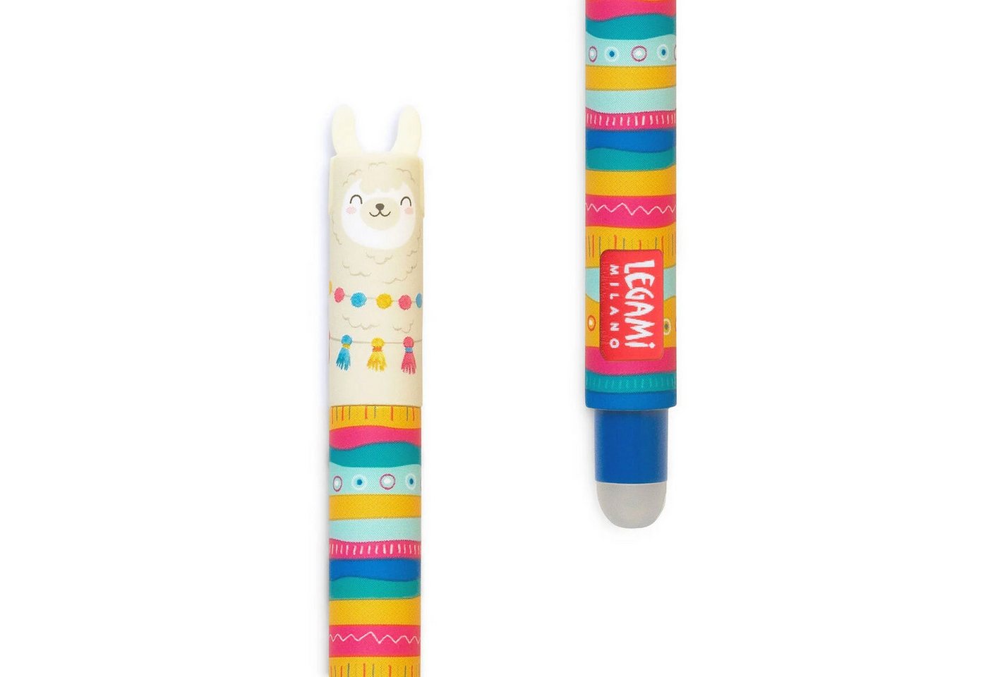 Legami Gelschreiber Löschbarer Gelstift Llama Blau - 0,7 mm Strichstärke, löschbar, wärmeempfindliche Tinte, integrierte Kunststoffkugel Bild 2
