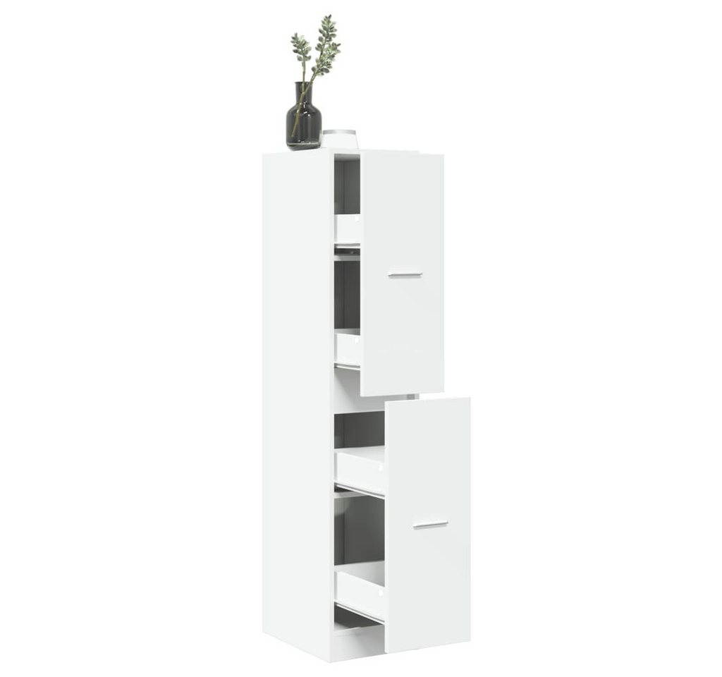 furnicato Apothekerschrank Massivholz 30x41x144,5 cm Weiß (1-St)