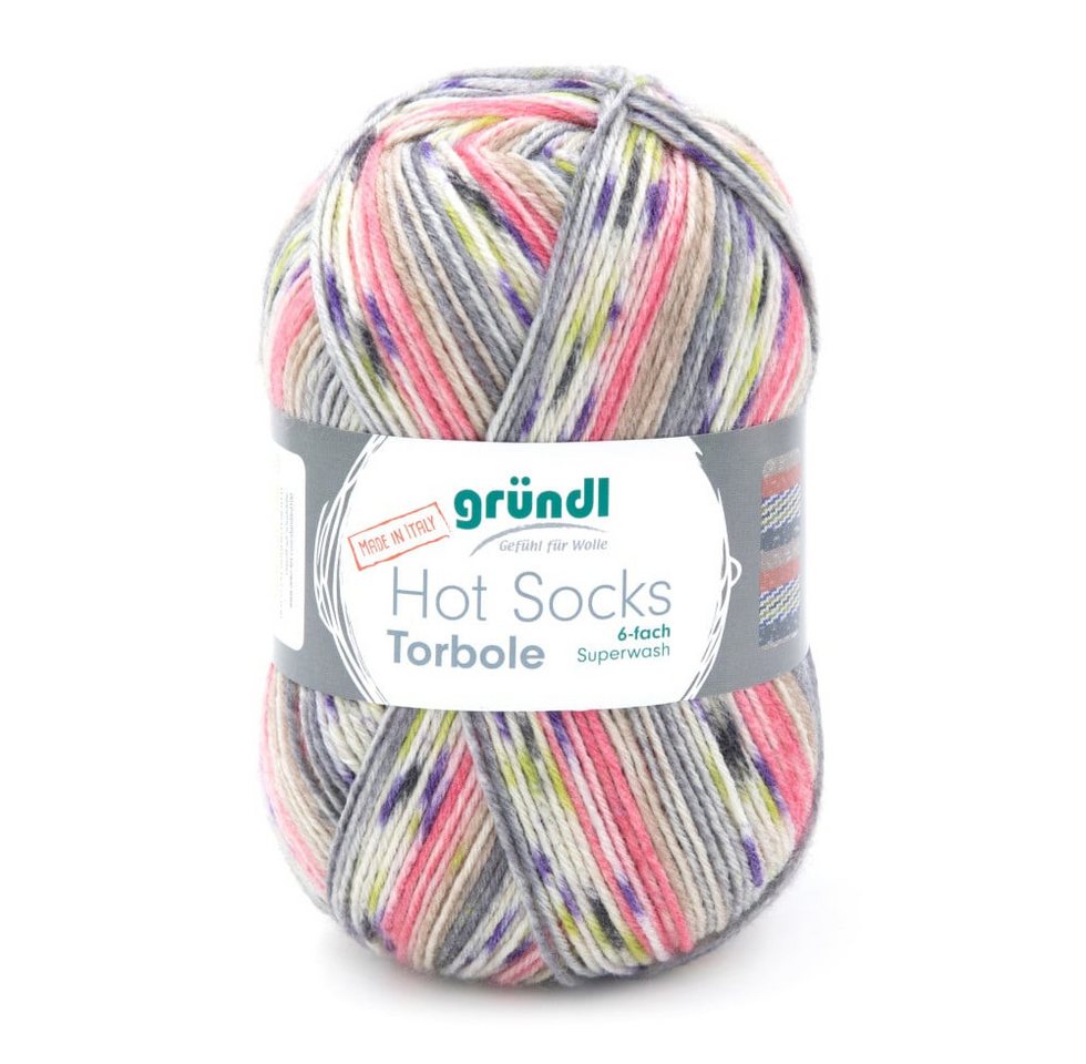 Gründl Bastelnaturmaterial Gründl Sockenwolle Hot Socks Torbole 6-fach 150 g Bild 2