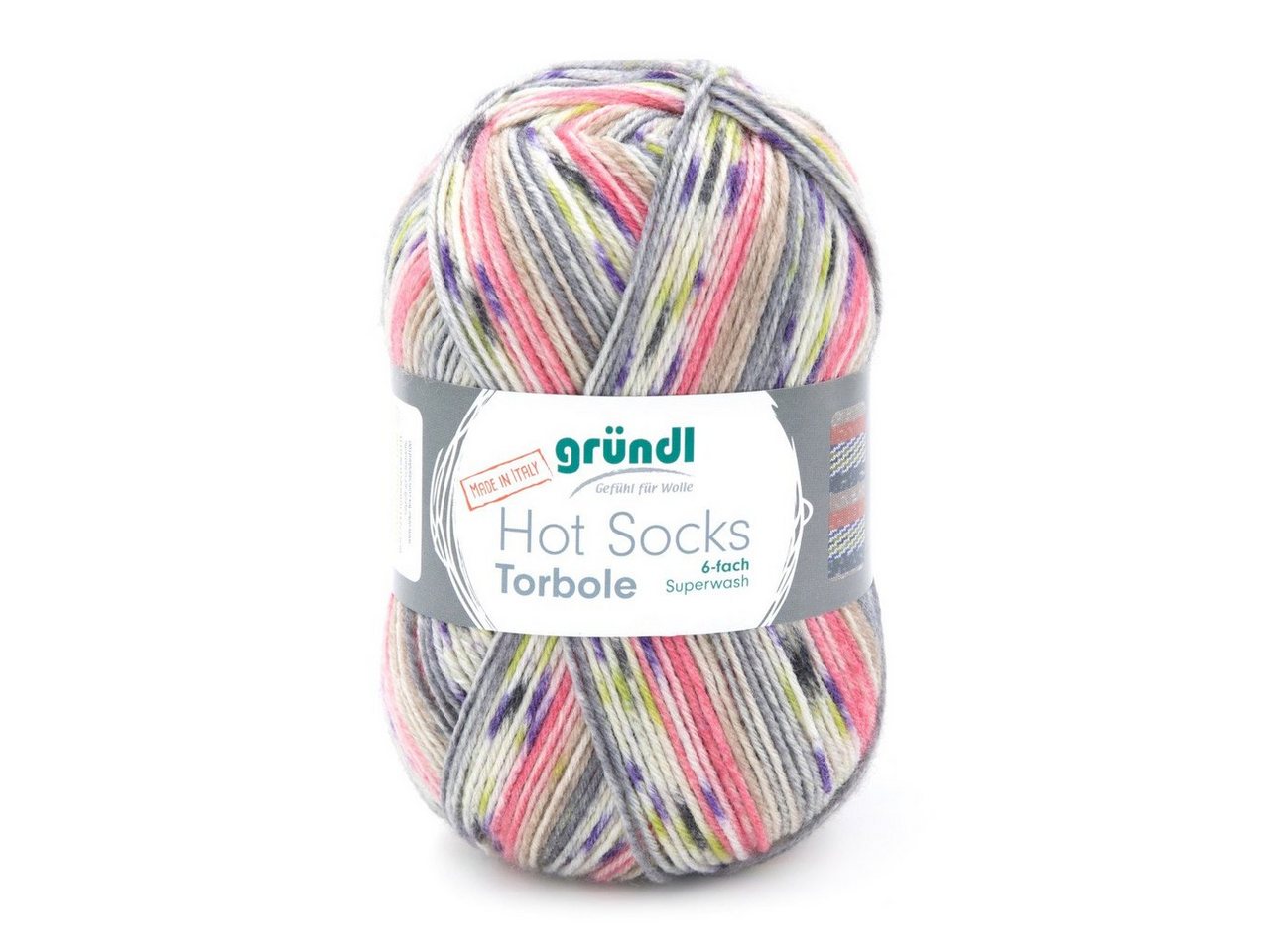 Gründl Bastelnaturmaterial Gründl Sockenwolle Hot Socks Torbole 6-fach 150 g Bild 3
