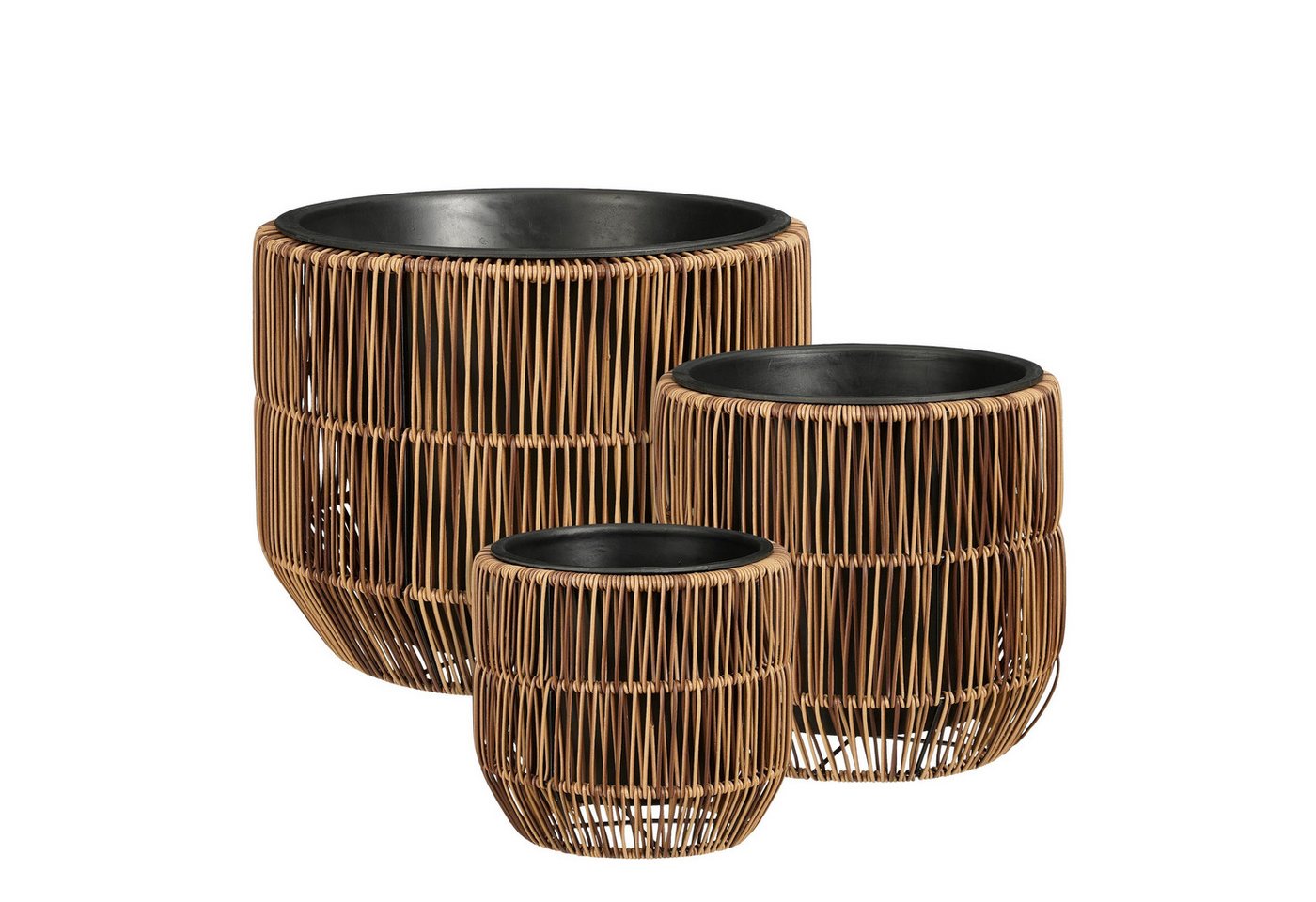 Mica Decorations Blumentopf Mica Decorations Peta Blumentopf – Set von 3 – Dunkelbraun Bild 5