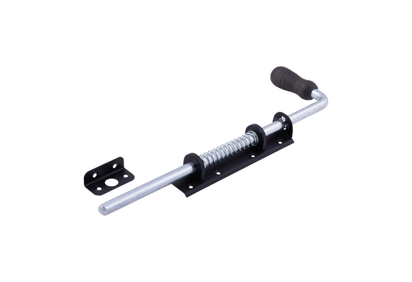 BOOMET Bodenschieber Schlossriegel schwarz, 30 cm, (1-tlg., 30 cm), Torbeschlag Torfeststeller Bodenschieber Torstopper Bild 5