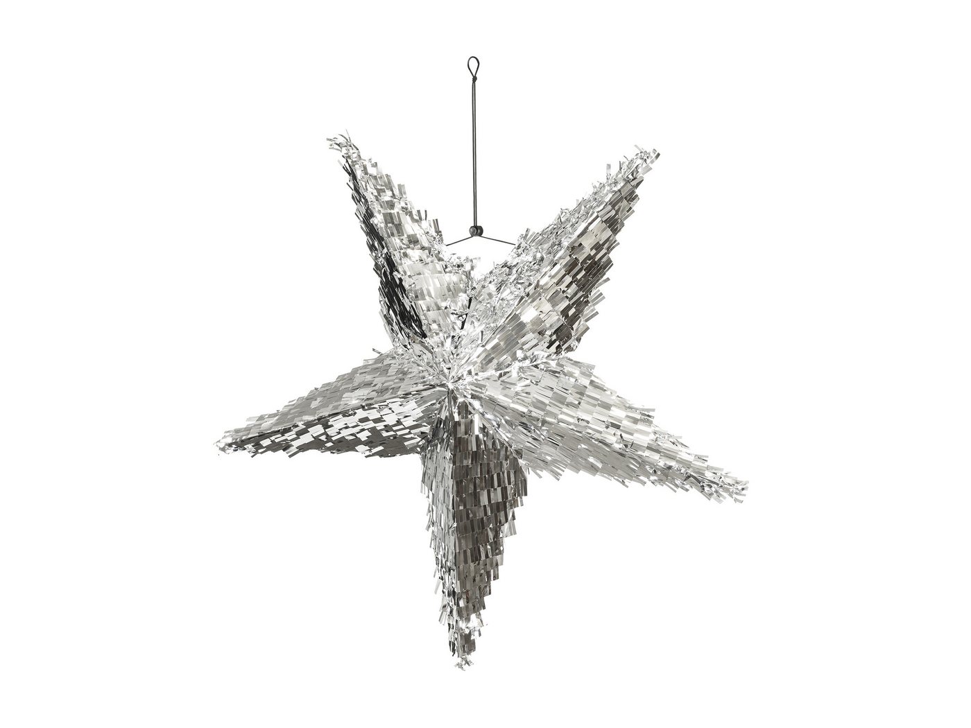 partydeco Pinata, Piñata 68x68x30cm Stern zum Befüllen Silber Bild 2