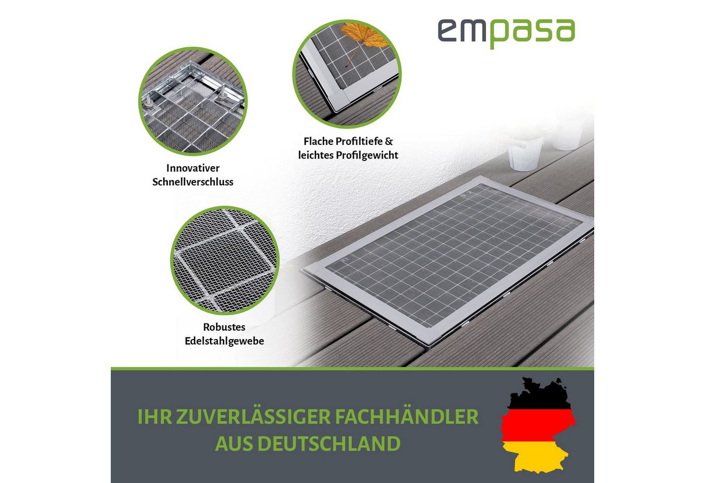 empasa Lichtschachtabdeckung "EXPERT", Kellerschachtabdeckung mit Schnellverschluss - Edelstahl Bild 4