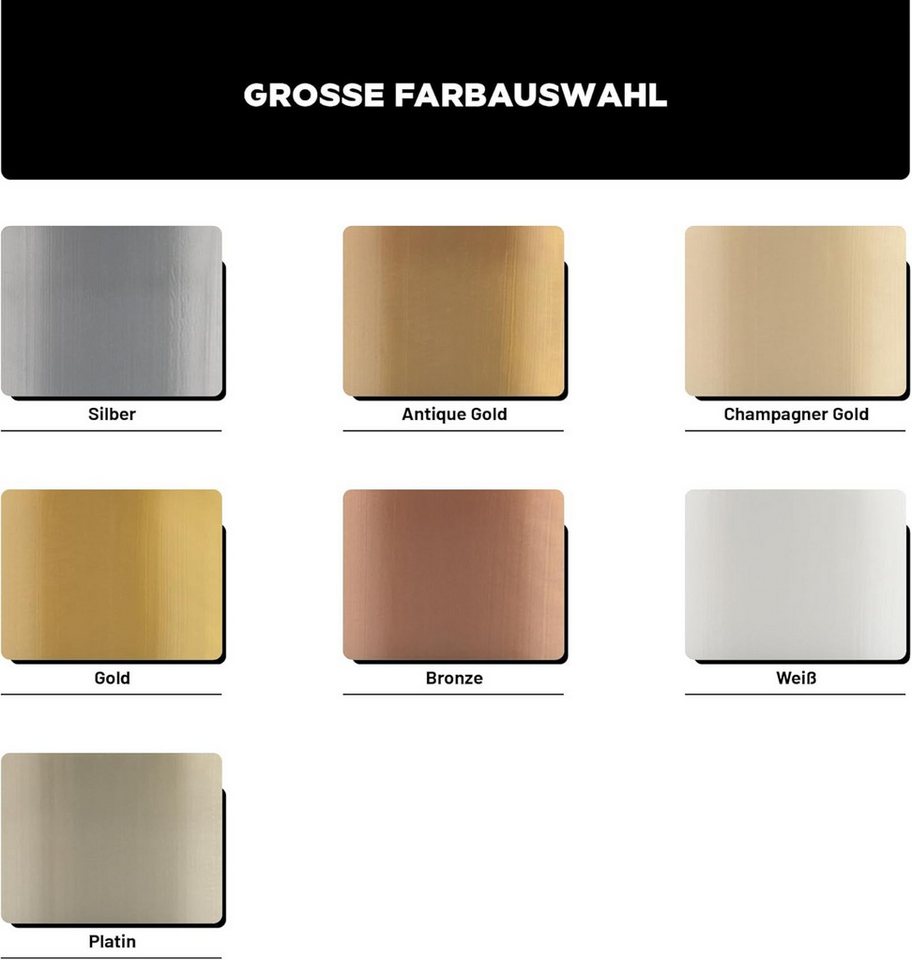 LM-Kreativ Wand- und Deckenfarbe Metallic-Wandfarbe mit schimmerndem Effekt für Wände und Decken innen, Metallic-Effekt, wasserbasiert, hochdeckend, für Wände & Decken innen Bild 4