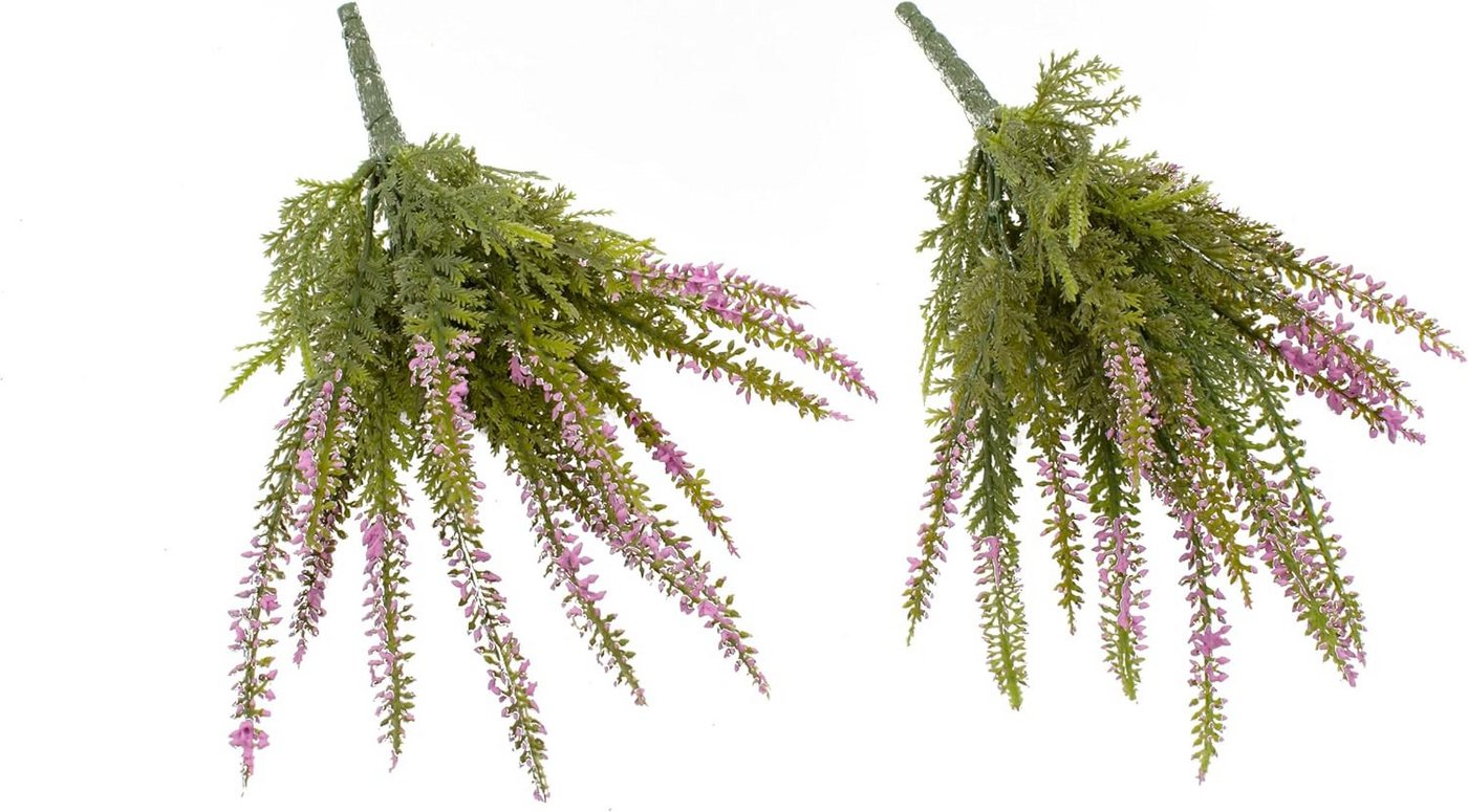 Kunstpflanze 2er Set künstliche Erika Kunstblume Stecker Heidekraut, mucPlants Bild 2