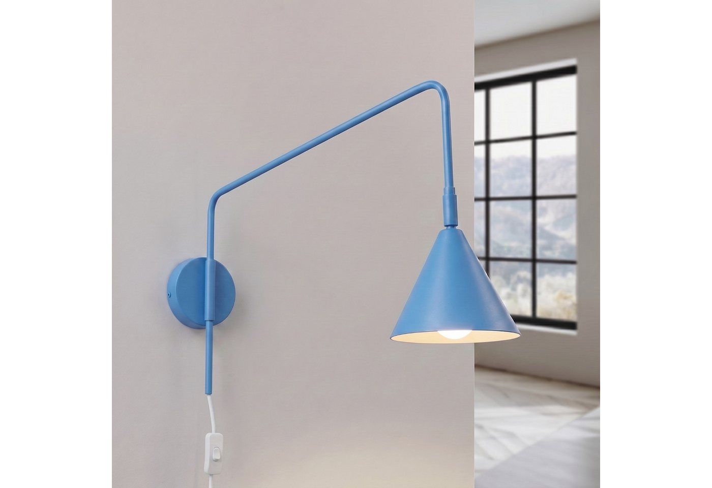 SOLLUX lighting Wandleuchte Wandleuchte NOX hellblau, Nicht enthalten Bild 2